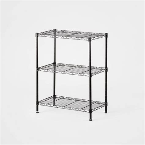 Target storage shelves - The durability, modularity, and simplicity of Sterilite’s 4 Shelf Shelving Unit makes it the ideal solution for basements, attics and garages. The trend forward Flat Gray color is both sleek and refined and complements a variety of living areas, offering additional storage options for pantries, utility /laundry areas, dorms and mudrooms.